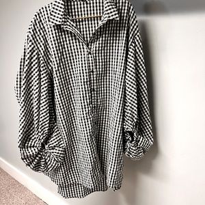 Black and white top.